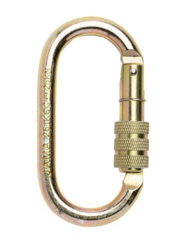 EZYiD Jama 25kN Oval Screwgate Steel Karabiner