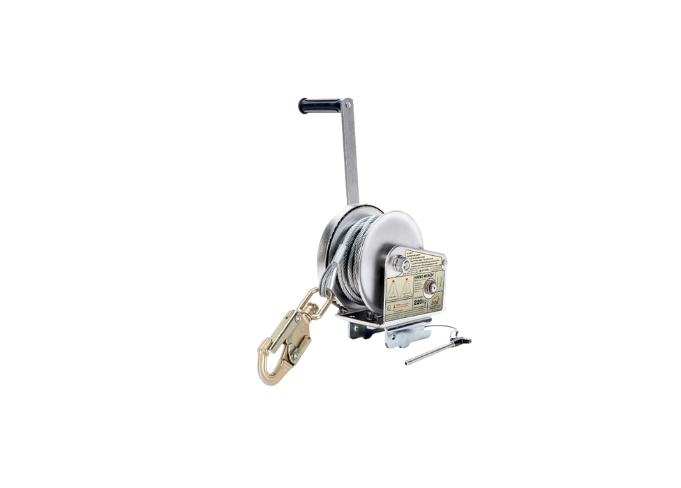 BTS Stainless Steel Hand Brake Materials and Personal Winch - 18m