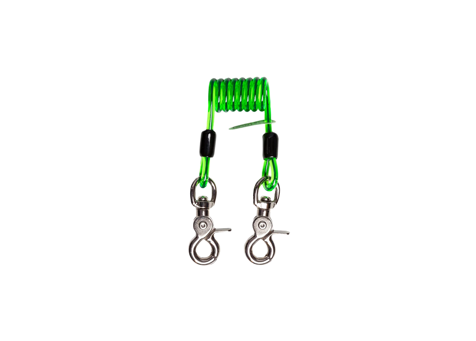 NLG Short Coil Tool Lanyard, Quick Clip