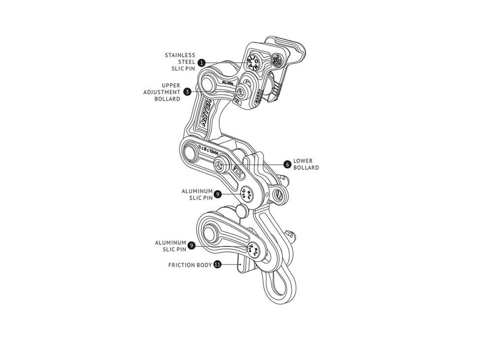 Notch Rope Runner Pro Stainless Steel Quick Pin
