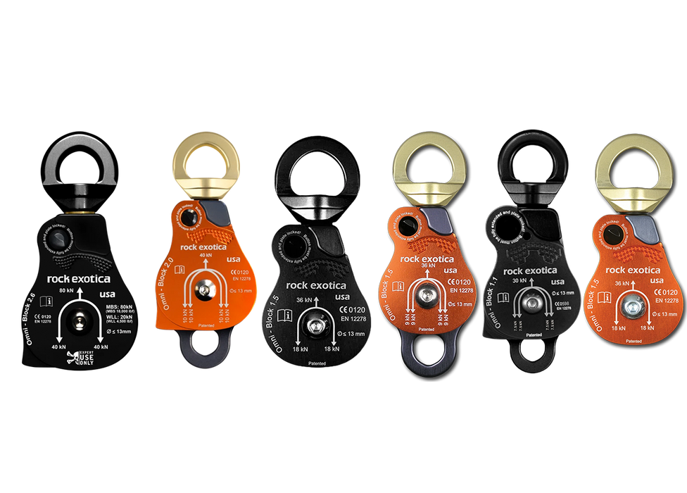 Rock Exotica Omni-Block Swivel Pulleys