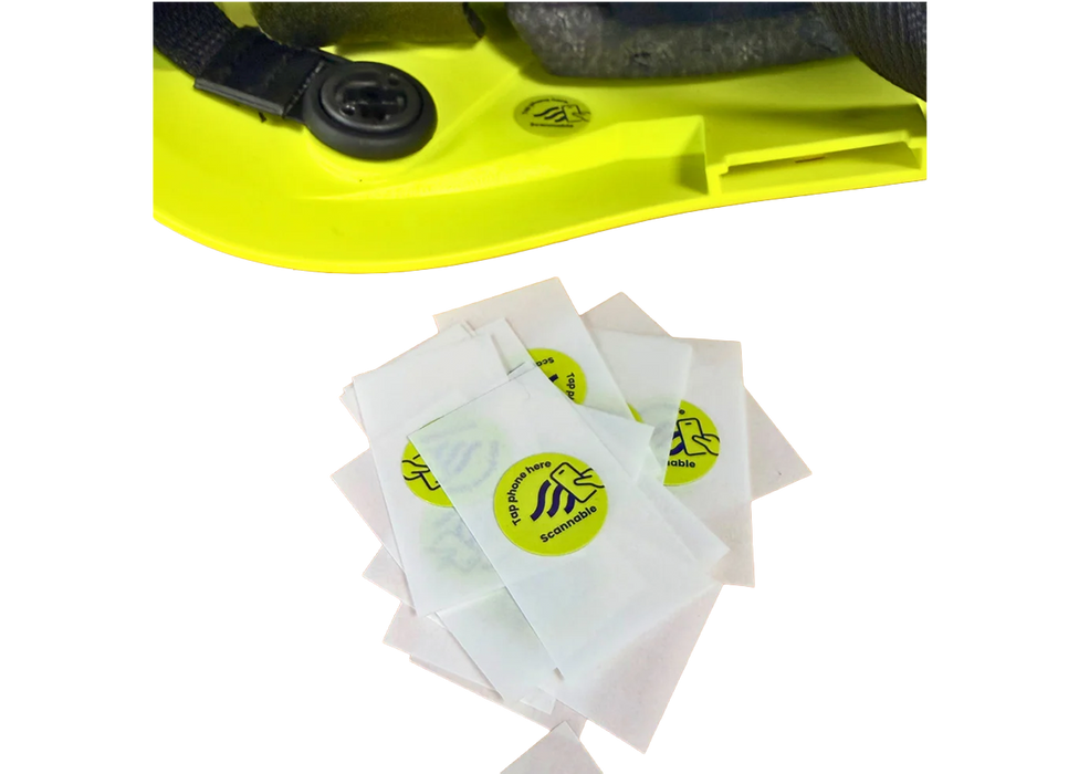 Scannable Helmet Sticker NFC Tag 30mm Ø (50 Pack)